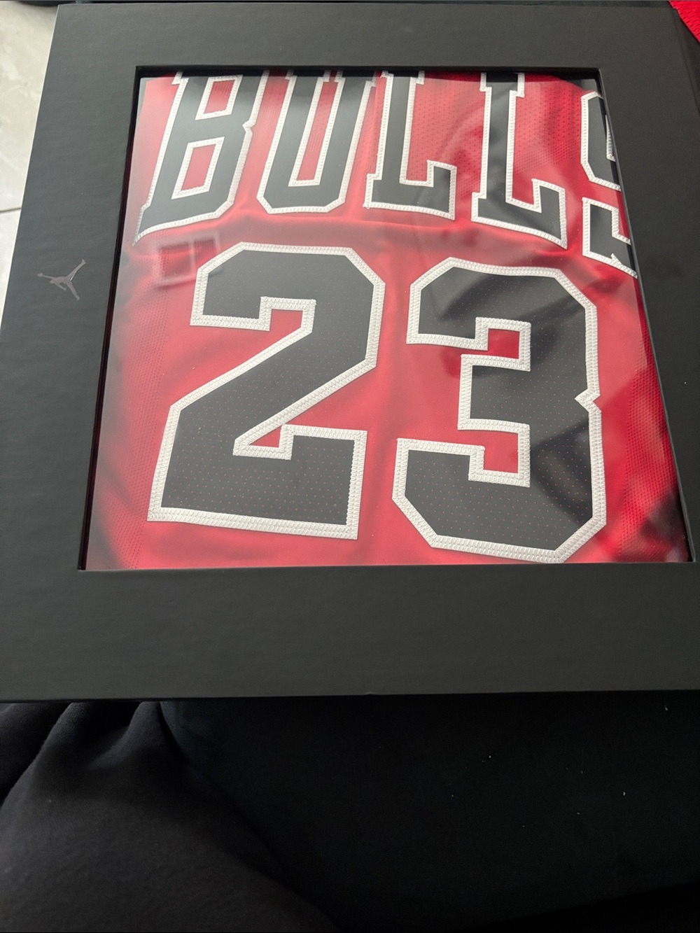 Chicago Bulls #23 Framed “LAST SHOT” Jersey - Red/Black
